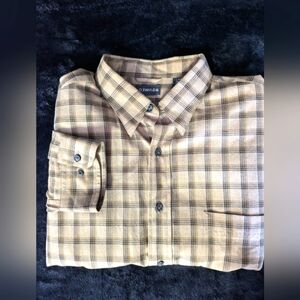 Men's St. John's Bay Tan Plaid Shirt